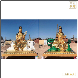 坐像文殊普賢像 坐像文殊普賢像