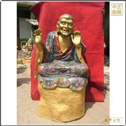 加工坐像鑄銅十八羅漢佛像 加工坐像鑄銅十八羅漢佛像