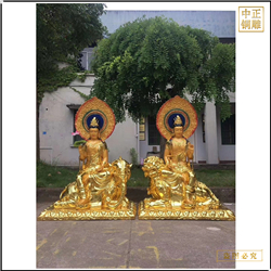 騎大象文殊普賢佛像 騎大象文殊普賢佛像