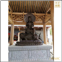 供奉文殊普賢菩薩銅像 供奉文殊普賢菩薩銅像