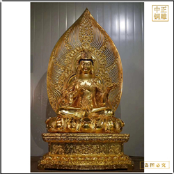 帶背光貼金觀音菩薩像 帶背光貼金觀音菩薩像