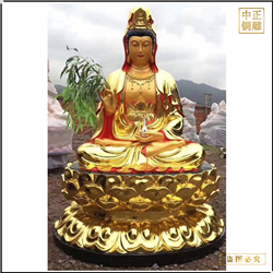 貼金觀世音菩薩銅佛像 貼金觀世音菩薩銅佛像