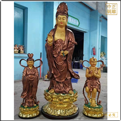 寺廟童男童女觀音菩薩像 寺廟童男童女觀音菩薩像