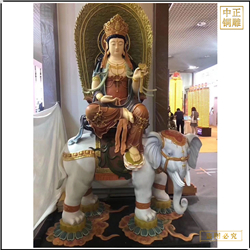 文殊普賢菩薩銅佛像廠家制作 文殊普賢菩薩銅佛像廠家制作