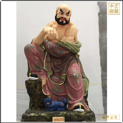 貼金十八羅漢銅雕塑定做 貼金十八羅漢銅雕塑定做