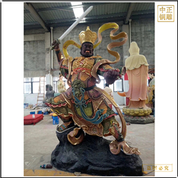 彩繪四大天王貼金佛像定做 彩繪四大天王貼金佛像定做