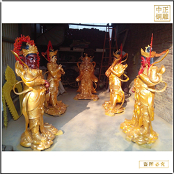 大型純銅四大天王佛像雕塑 大型純銅四大天王佛像雕塑