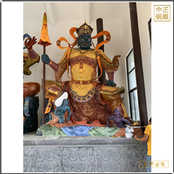 貼金彩繪黑臉四大天王銅佛像廠 貼金彩繪黑臉四大天王銅佛像廠