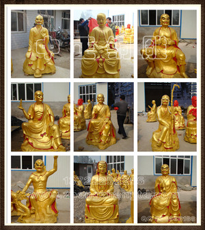 銅十八羅漢雕塑 銅十八羅漢雕塑